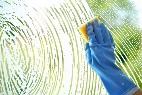 Professional home cleaners in Westhampstead working in a modern living room