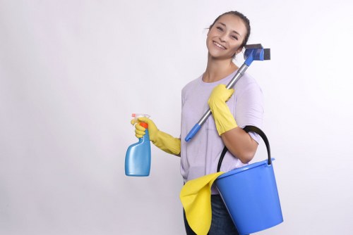 Commercial cleaners in Westhampstead cleaning an office interior